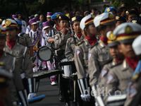 Marching Band Polisi Cilik Hibur Pengunjung HBKB