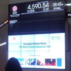 Saham Perdana Arita Prima Naik 31% Jadi Rp 290 per Saham