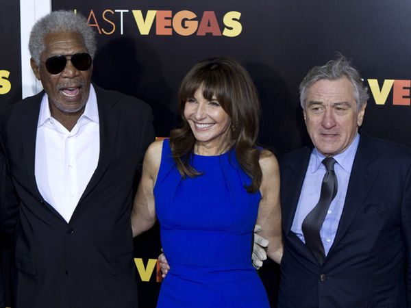 Morgan Freeman dan Robert De Niro di Premiere Last Vegas