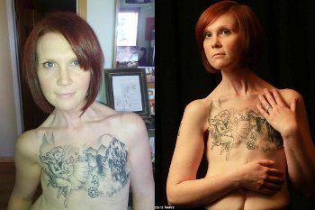 Tato Mastektomi yang Menakjubkan, Penghias Tubuh Wanita Tanpa Payudara