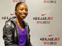 Pelari AS Allyson Felix Kunjungi Jakarta