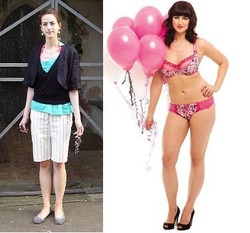 Model Lingerie Plus Size Pose Tanpa Busana Pasca Sembuh dari Anoreksia