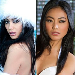 Pose Seksi Whulandary di Miss Universe 2013