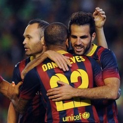 Fabregas Dua Gol, Barca Menang 4-1
