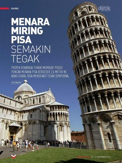 Menara Miring Pisa Semakin Tegak