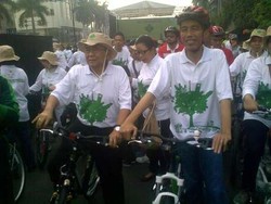 Weekend, Jokowi Gowes dari Balaikota DKI-Bundaran HI