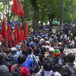 Dukung Temannya yang Jadi Pesakitan, Ratusan Petani Salawat di PN Bandung