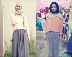Hijab Style: Dhatu Rembulan, Istri dari Vokalis Band The Changcuters