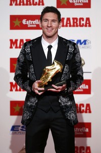 Messi menyabet penghargaan tersebut lantaran kesuburannya mencetak gol. Reuters/Albert Gea