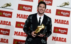 Bagi Messi ini adalah gelar ketiganya setelah merebutnya di tahun 2010 dan 2012. AFP/LLuis Gene.