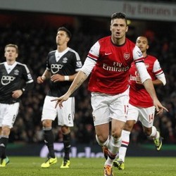 Giroud Menangkan Arsenal atas Southampton