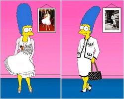Ketika Marge Simpson Dandan ala Selebriti Stylish, Kate Moss hingga Madonna