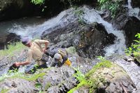 Mendaki Air Terjun 9 Tingkat di Sumatera Selatan