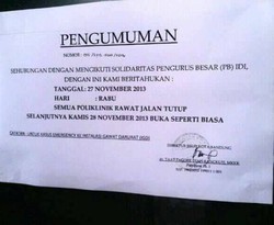 Aksi Solidaritas, RSUD Kota Bandung Tutup Layanan Rawat Jalan