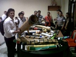 Polisi Sita Ratusan Meriam Tangan di Manado