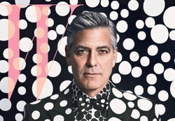 Foto: George Clooney Diserbu Motif Polkadot di Pemotretan Majalah