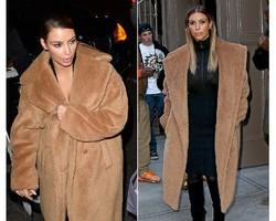 Kim Kardashian Ikuti Tren Pakai Coat Teddy Bear Seharga Rp 28 Juta