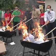 Barang Bukti Senilai Rp 250 Juta Dimusnahkan Kejari Sidoarjo