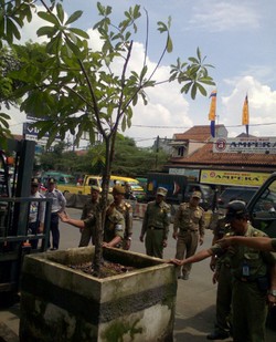 Puluhan PKL di Leuwipanjang Diganti Pohon