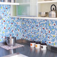 Warna Biru Membuat Dapur Terasa Nyaman