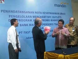 Bank Mandiri Pasang Alat Pembayaran di 500 Gerai KFC