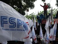 Buruh Geruduk Komnas HAM