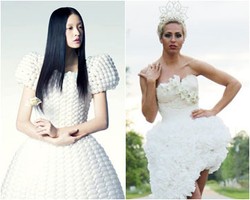 Gaun Pengantin Unik di 2013, Dibuat dari Kantong Plastik Hingga Surat Cerai