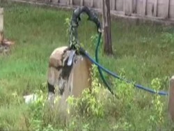 Sumber Gas Alam Keluar dari Bekas Sumur Pompa 