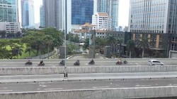 Puluhan Motor Kena Tilang di Jalan Layang Non Tol Casablanca
