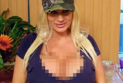 Wanita dengan Payudara Palsu Super Besar, Dadanya Bisa Jadi Tatakan Gelas