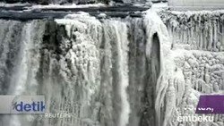 Efek Polar Vortex, Air Terjun Niagara Membeku