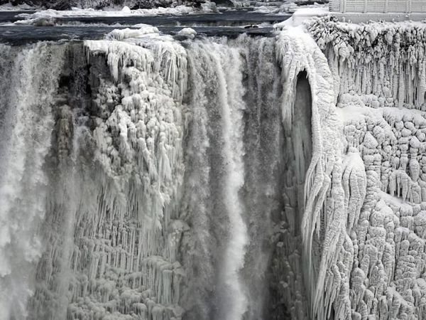 Cuaca Ekstrem, Air Terjun Niagara Membeku