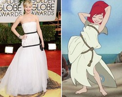 Konyol! Foto Parodi Gaun Jennifer Lawrence di Golden Globes dari Selimut