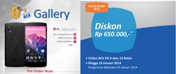 Pre-Order Google Nexus 5 Anda Sekarang dan Dapatkan Diskon Rp. 650.000 dengan Kartu Kredit BCA