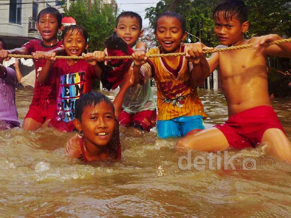 Kawasan Pasar Baru Terendam Banjir