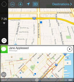 Begini Tampang iOS di Mobil