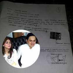 Ini Surat Pernyataan Cerai dari Farhat Abbas untuk Nia Daniati