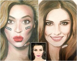 Wow, Wanita Ini Melukis dengan Peralatan Make-Up