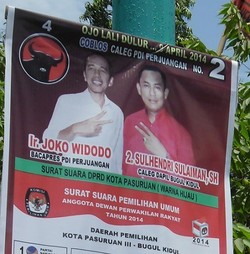 Caleg PDIP Pasang Poster Jokowi Bakal Capres PDIP