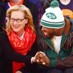 Nonton Basket Bareng, Meryl Streep Tampil Mesra dengan 50 Cent