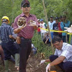 Penemuan Kerangka Manusia Gegerkan Warga Bojonegoro