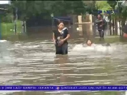 TPU Tanah Kusir Terendam Banjir, Kali Sekretaris Kembali Jebol