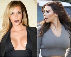 Foto: Seksinya Kim Kardashian Saat Kembali dengan Warna Rambut Gelap