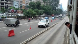 2 Lajur Contra Flow Diberlakukan Dari Bundaran HI Menuju Sarinah