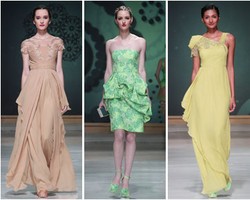 Sebastian Gunawan Tampilkan Gaun Malam Bernuansa Neon yang Playful