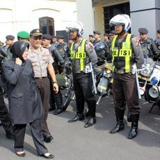 Pimpin Apel Pam Pemilu, Risma Minta Polisi Bertindak Tegas