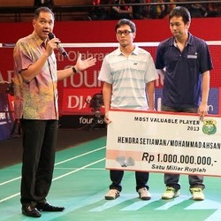 Jadi MVP, Hendra/Ahsan Terima Rp 1 Miliar