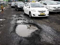 Ini 29 Titik Jalan Berlubang di Jakarta Pusat