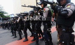 Simulasi Pengamanan Sidang Pleno KPU Digelar