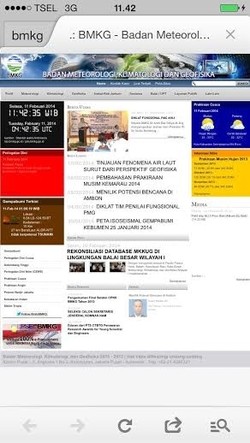 Situs BMKG yang Baru Kini Dilengkapi Jam Cesium